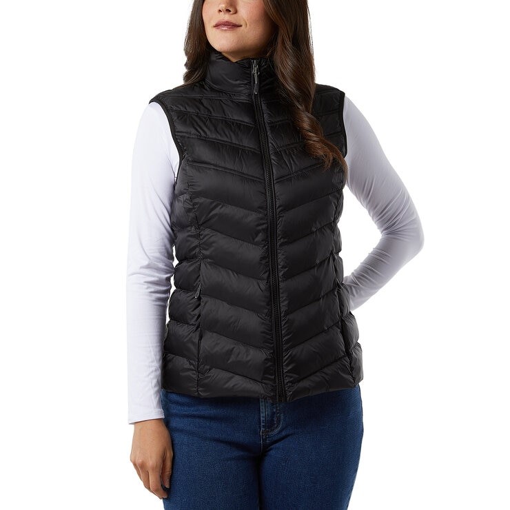 32DEGREES Women's Vest, Size L, Black. Buyers Note - Discount Freight Rate