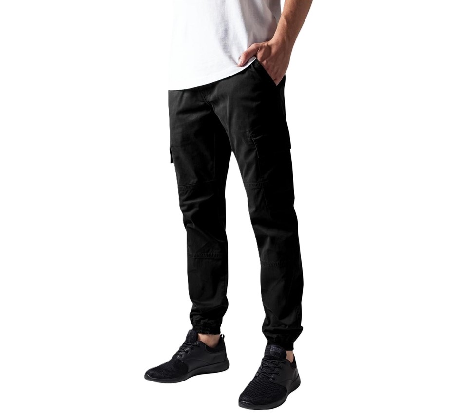 URBAN CLASSICS Men's Cargo Pants, Size 36, 98% Cotton, Black, TB1435. NB: z