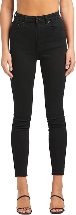 LEE Women's High Licks Crop Skinny Jeans, Size 11R, Primo Black, L/656684/L