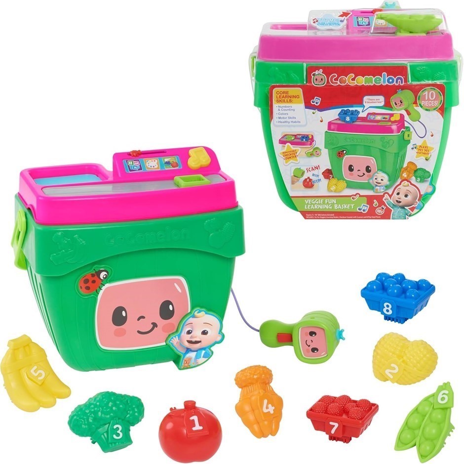 JUST PLAY Cocomelon Veggie Fun Learning Basket.