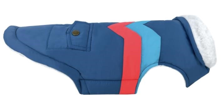 Huskimo Lightning Bolt Dog Coat, Blue, 46cm