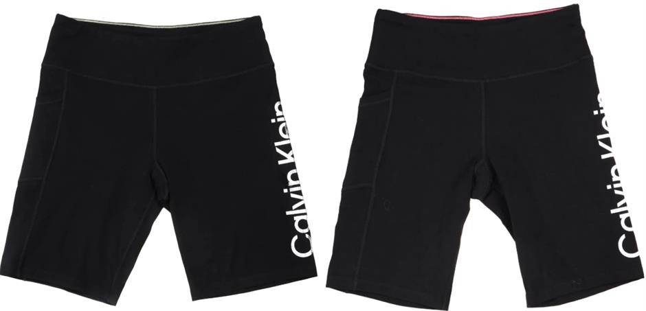 BUNDLE of CALVIN KLEIN Women's Short Leggings, Size S, 90% Cotton, Black/Si