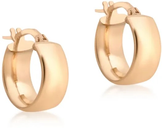 <B>9K Rose Gold Hlw Hoop Earrings 14Mm</B><P>