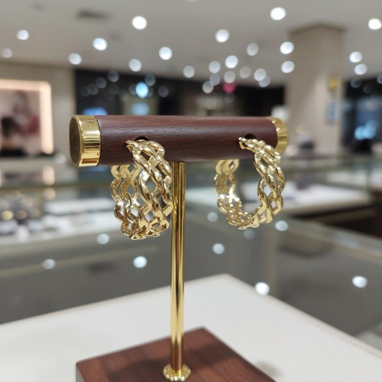 18K/Italy  Gold Filled Earring -(stamped 18K/Italy)-Warranty Quality