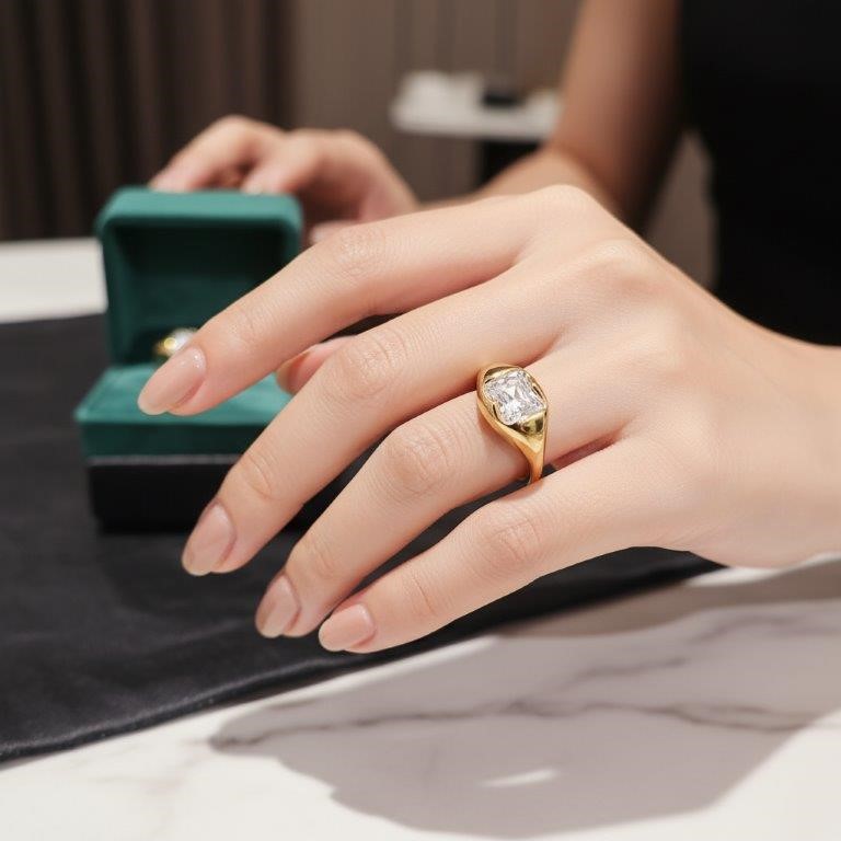 18K/Italy  Gold Filled Ring -(stamped 18K/Italy)-Warranty Quality