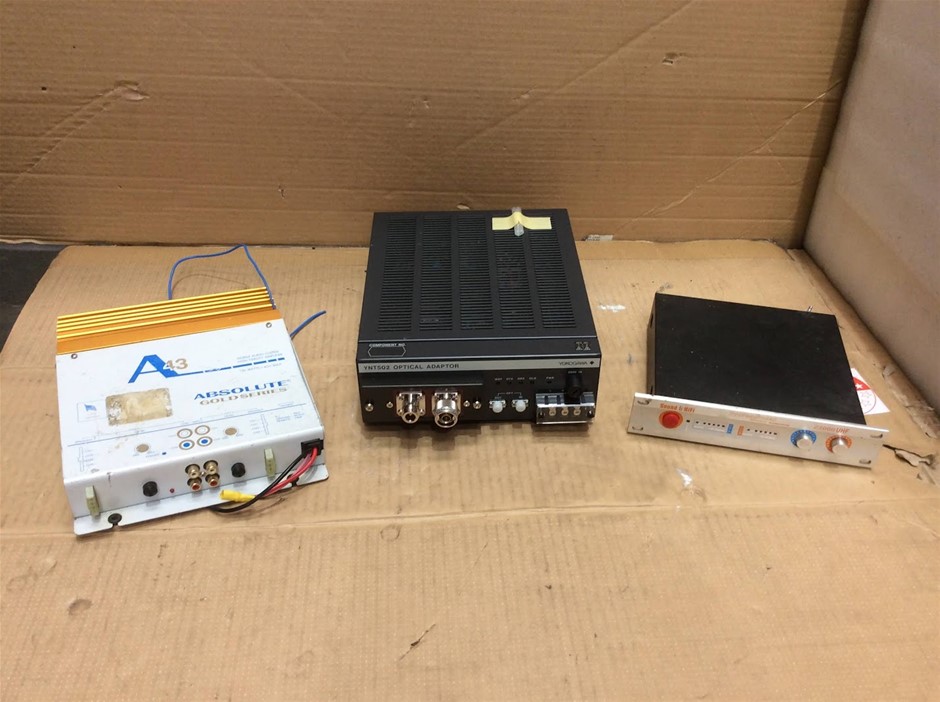 Wireless Microphone Receiver + Adaptor Module + 4-Channel Car Amplifier