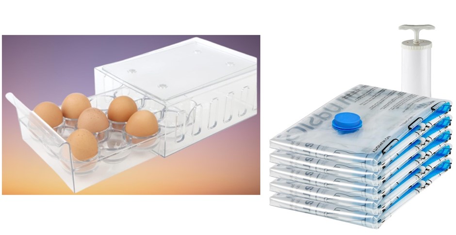 BUNDLE of 2: AMAZON BASICS Reusable Vacuum Storage Bags (Large, 5-Pack) + M