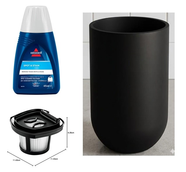 BUNDLE of 3: BISSELL Cleaning Essentials (2-Pack Pet Hair Eraser Filters +