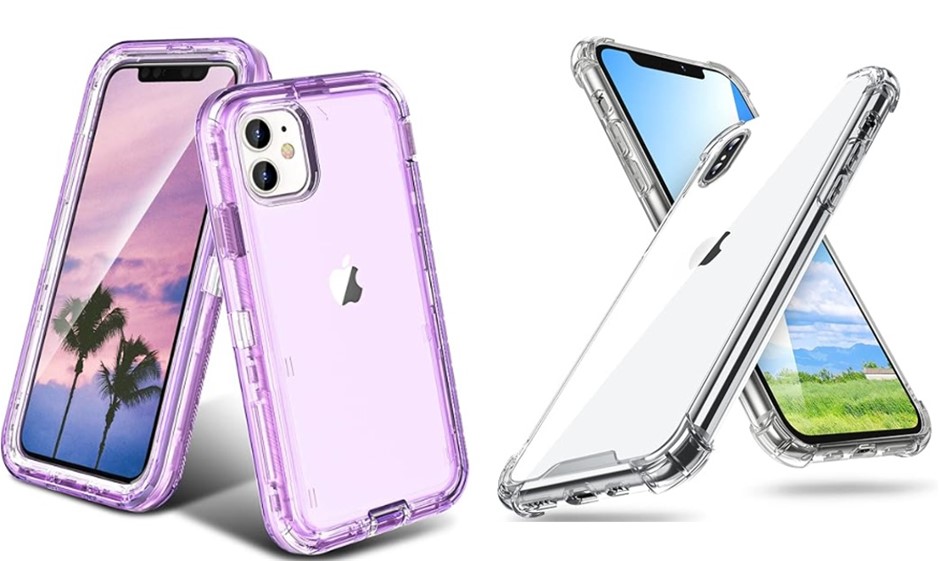 BUNDLE of 2: ORIBOX Heavy Duty Shockproof Crystal Case for iPhone 11 (Cryst