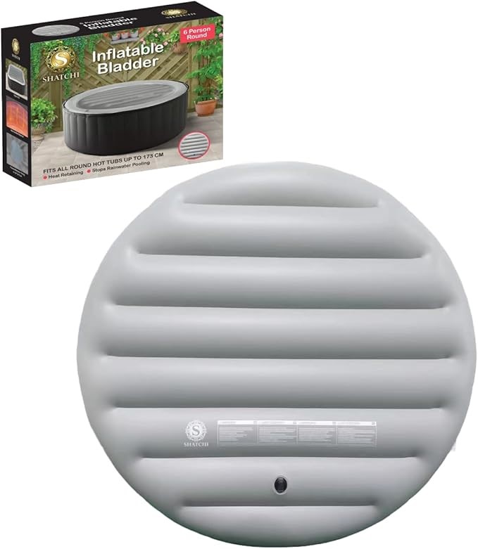 SHATCHI Energy Saving Spa Cover Inflatable Lid Protective Rain Overflow Hea