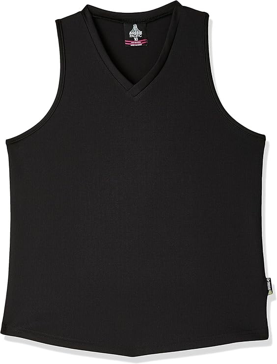 AUSSIE PACIFIC Women's Botany V Neck Singlet, Black, Size 14, 2107. Buyers