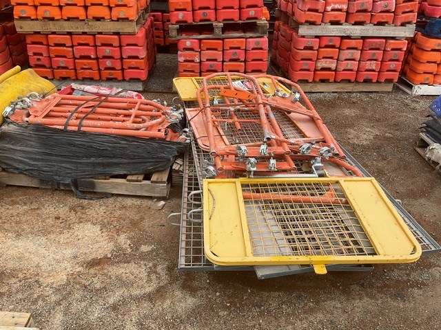 <p>2 Pallets Of Approx 12 Assorted Construction Safety Gates </p>