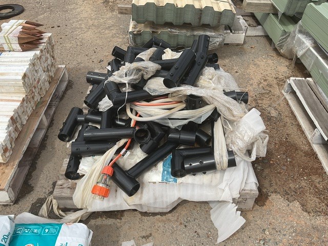 Pallet Of Black Metal Elbows