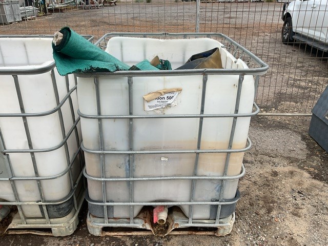 <p>IBC Containing Assorted Lay Flat Hose</p>