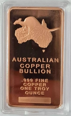 One Troy Ounce Copper Bar Sydney