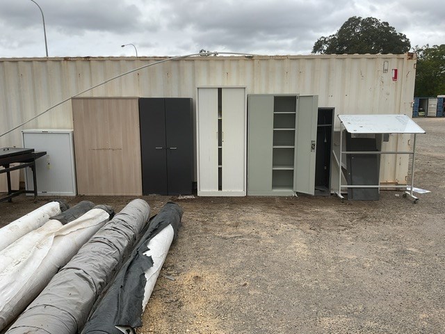 6 Assorted Cupboards and Mobile Whiteboard