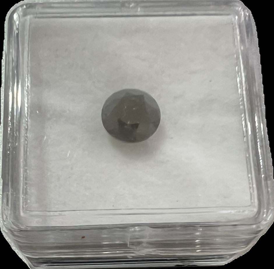 1.19 carat round deep blackish brown natural dimaond S12