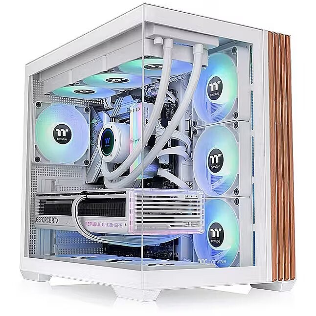 Thermaltake View 380 WS ARGB, Tempered Glass, Snow White. Buyers Note - Di