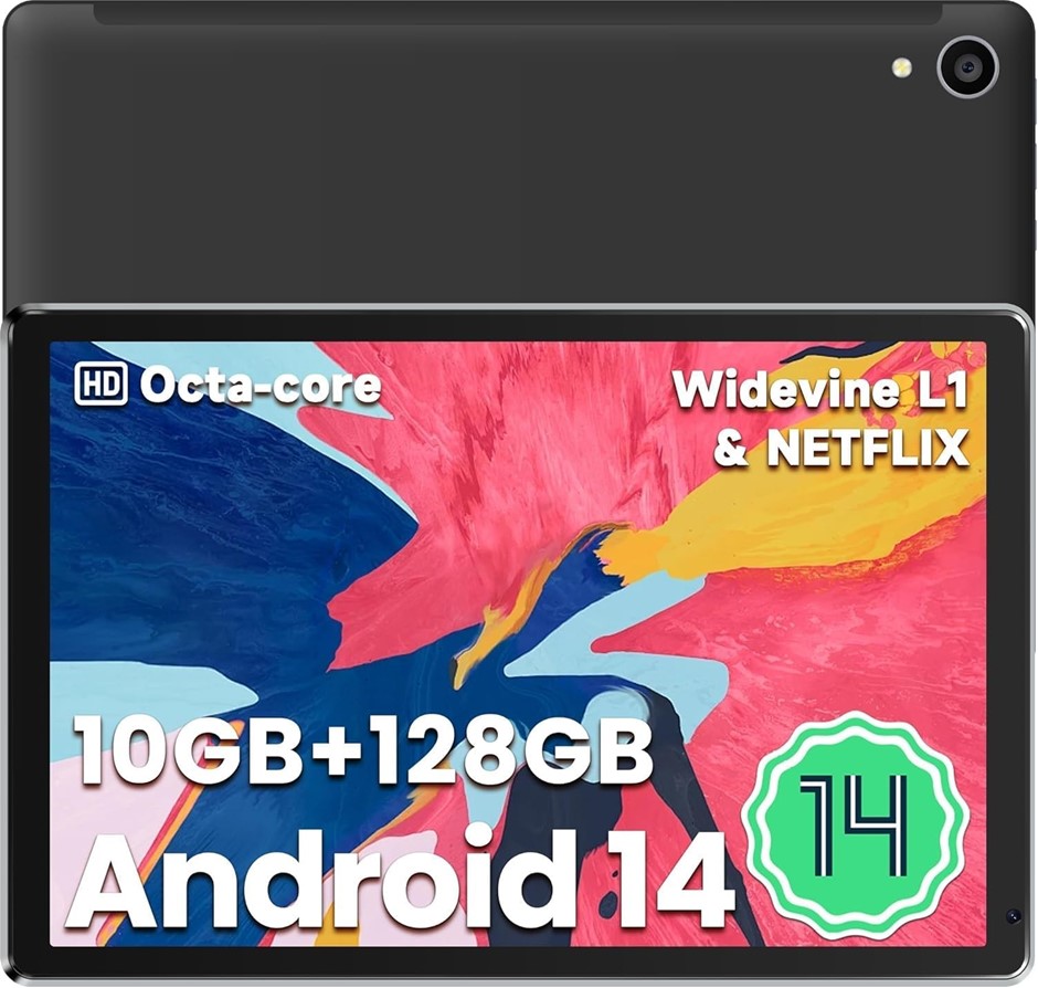 ANDROID tablet, 10.1-inch tablets with 1280 x 800 HD IPS touchscreen, octa-