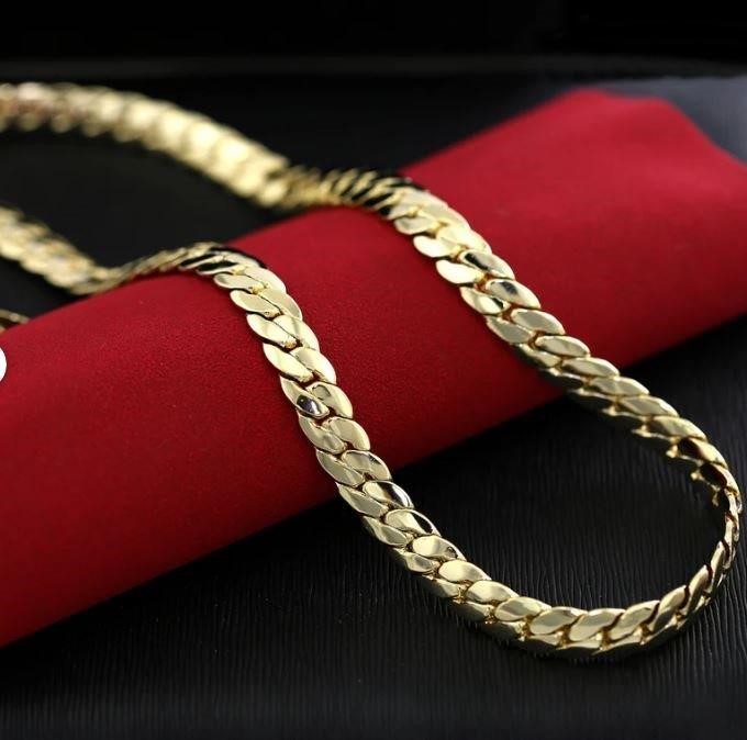 18KGold Filled/Italy Stamped Chain Yellow  8mm-55cm