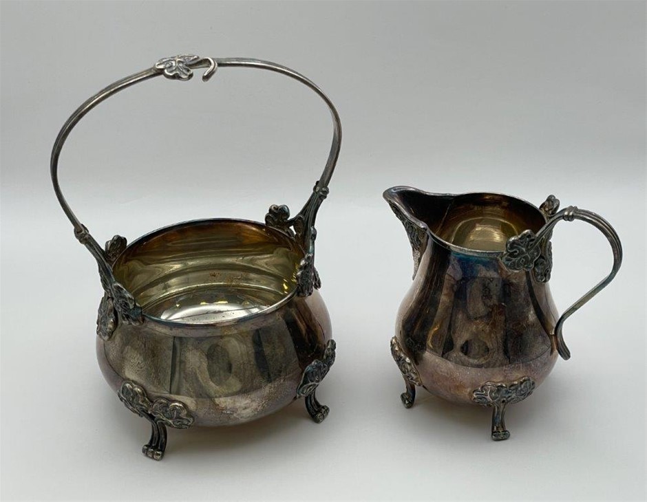 2 x Silver Milk Jug & Sugar Bowl set