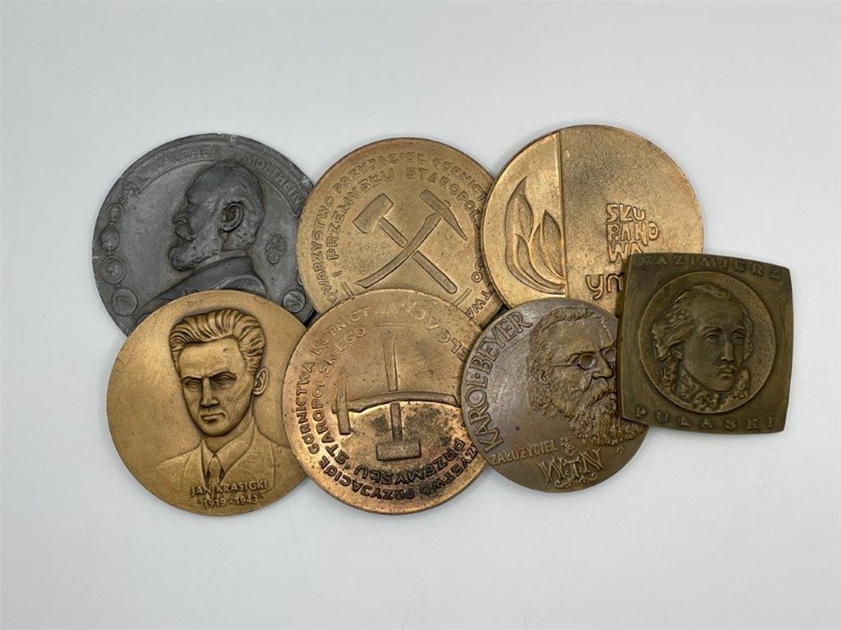 7 x Polish Medals & French Medallion