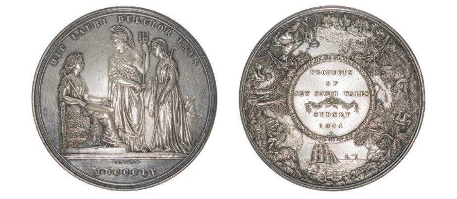 Products of New South Wales, Sydney 1854-55 Exhibition Medal