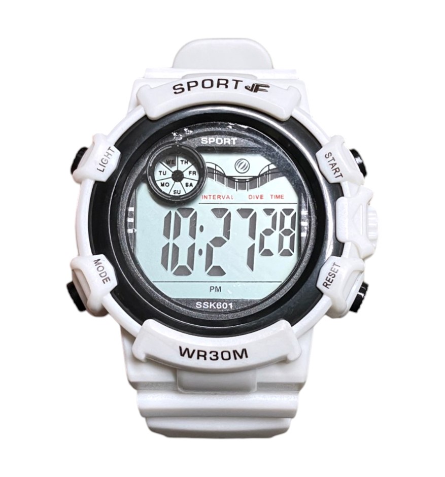 2 x JF Sport Digital Fashion Watch, 30m Water Resistant, White. Buyers Not