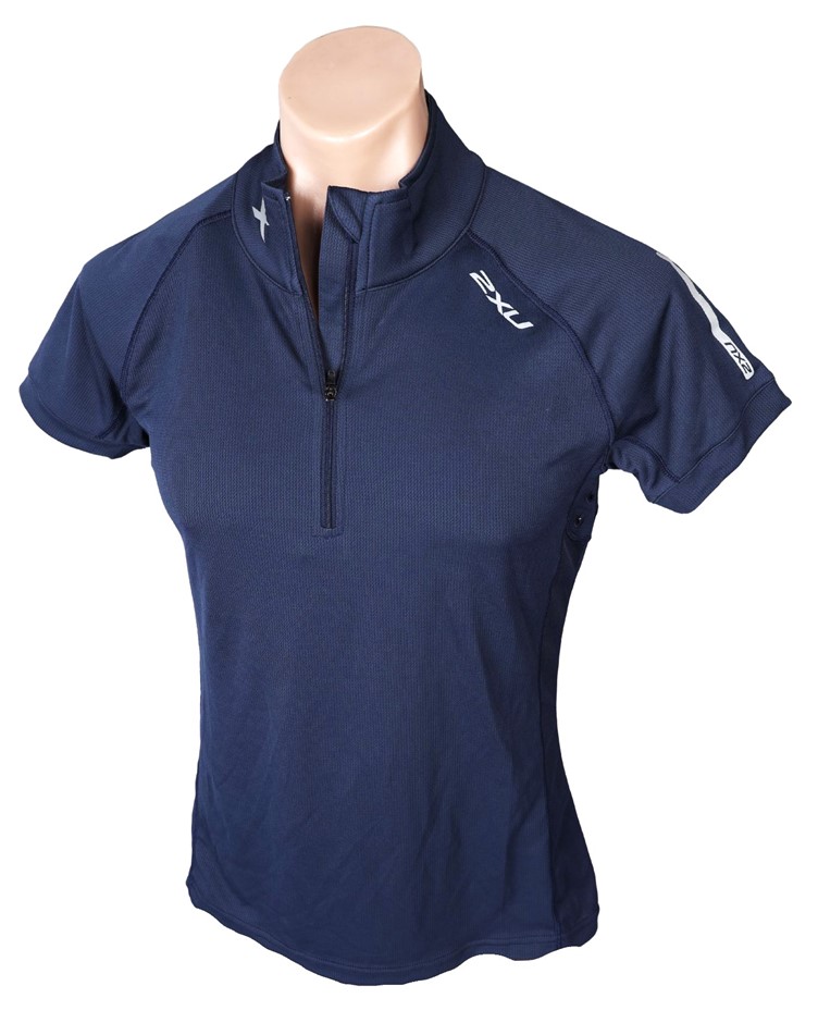 2 x 2XU Women's Performance Polo Shirt, Size XS, Navy/Reflective  Buyers No