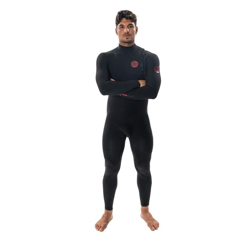 RIP CURL Men's Flashbomb Fusion 3/2 Zip Free Dry Seam Steamer Wetsuit, Size