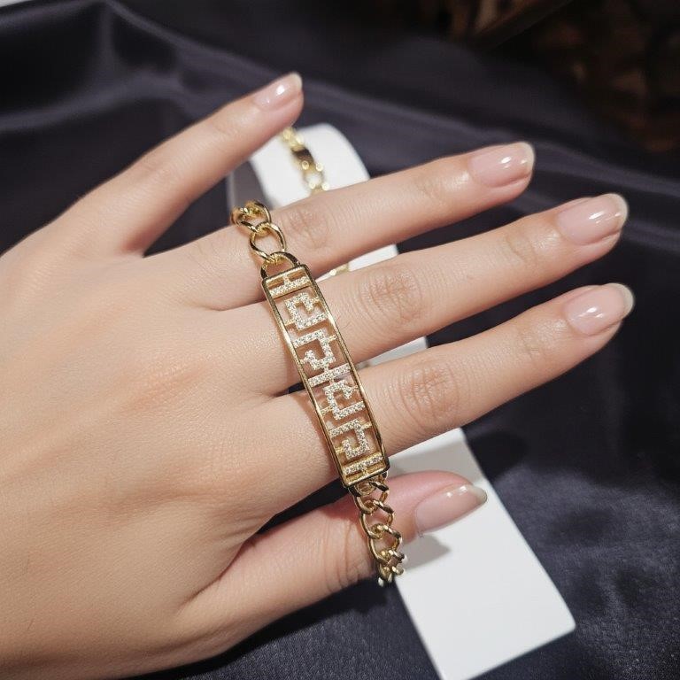 14k/Italy stamped Yellow Gold Filled Bracelet -18cm