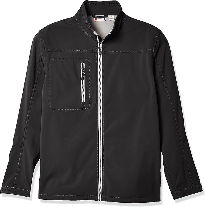 CLIQUE Men's Telemark Stretch Softshell Full Zip Jacket, Size 2XL, Black, M