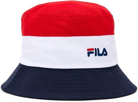 FILA Unisex Adult's Eredita Hat, Wht/Fnavy/Fred, One Size. Buyers Note - D