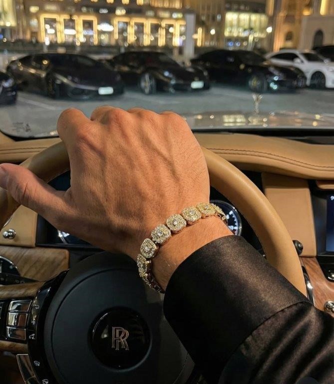 18k Yellow Gold Filled Bracelet stamped(18K)-20cm