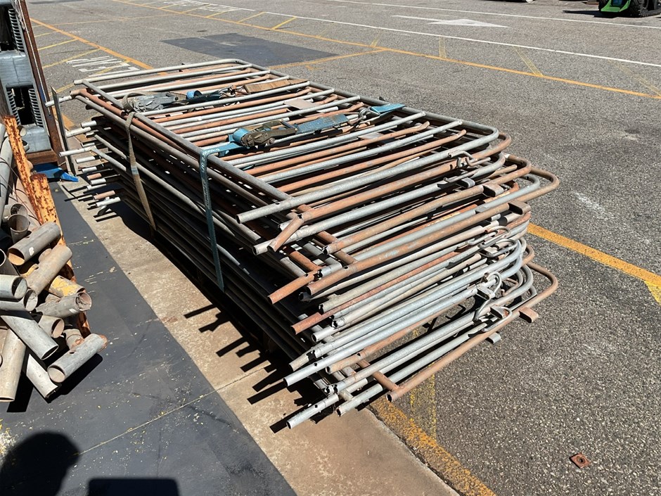 <p>Crowd Barriers Stack Of</p>