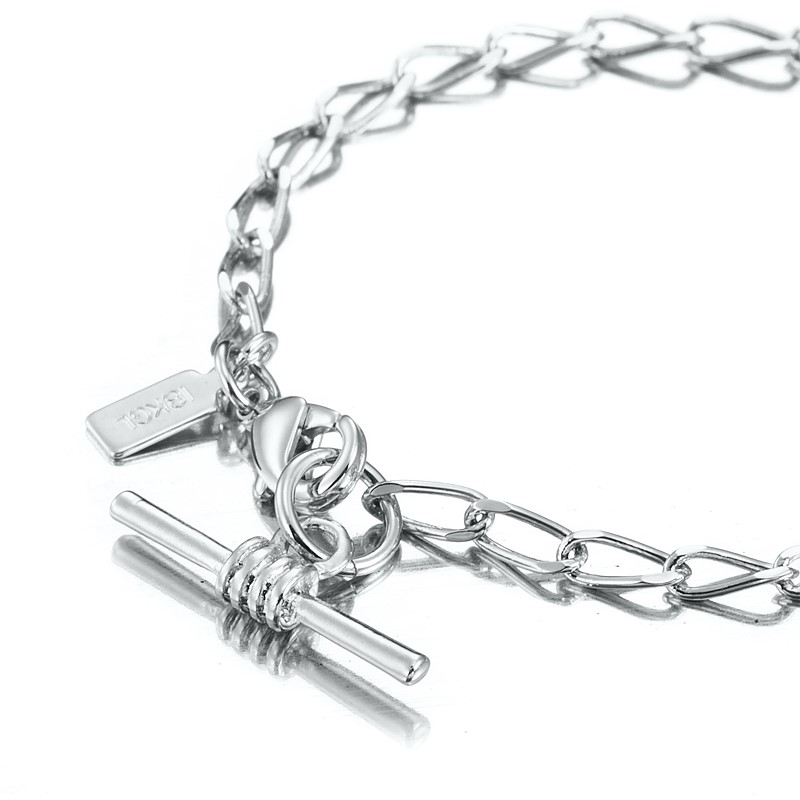 BIJ'OR-5" 925 Sterling Plated Le Mans Child Bracelet with T-Bar,RRP $30