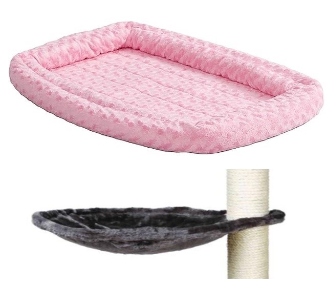 BUNDLE of 2: MIDWEST HOMES FOR PETS Double Bolster Pet Bed (Pink, 18-Inch)