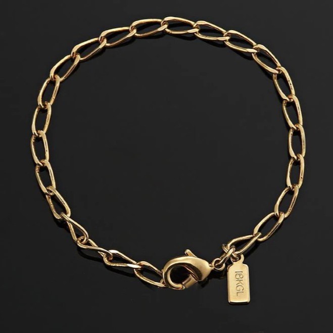 BIJ'OR-5.5 Inch, 18ct Le Mans Child Bracelet with Lobster Clasp,RRP $59