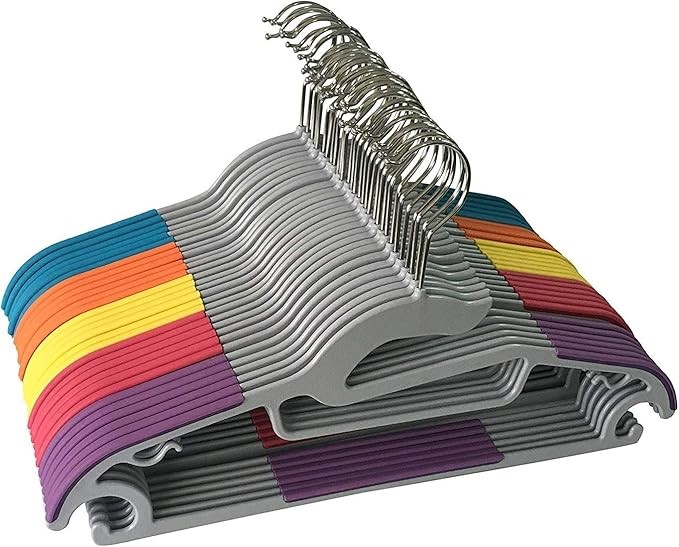 JERONIC P3500M 30 Pack Light-Weight Non-Slip Durable Clothes Plastic Hanger