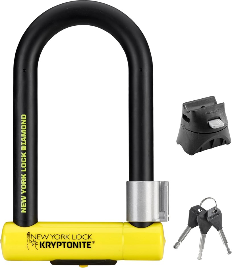 KRYPTONITE New York Diamond Angle Grinder Resistant U-Lock Sold Secure Diam