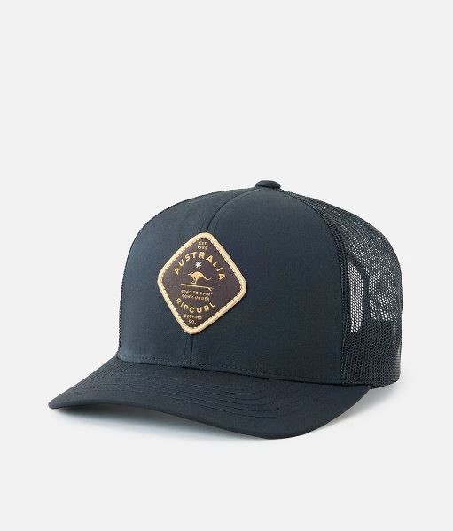 RIP CURL Boy's Road Trippin Trucker Cap, 1Size, Black. RRP:$36. Buyers Not