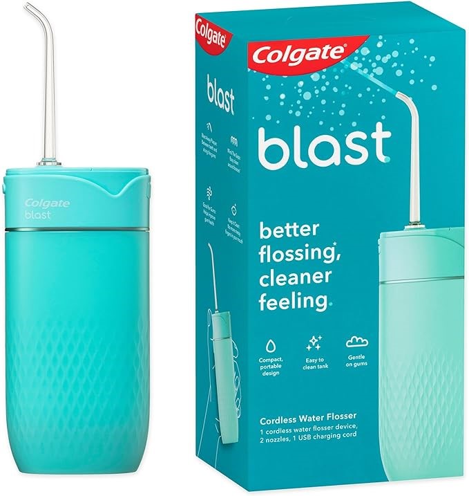 COLGATE Blast Water Flosser, Cordless, Water Resistant, Rechargeable, Home