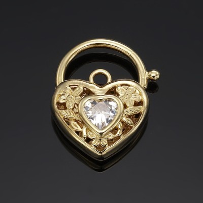 BIJ'OR-18ct Heavy Yellow Gold Diamond Filigree Heart Locket - USA,RRP $59