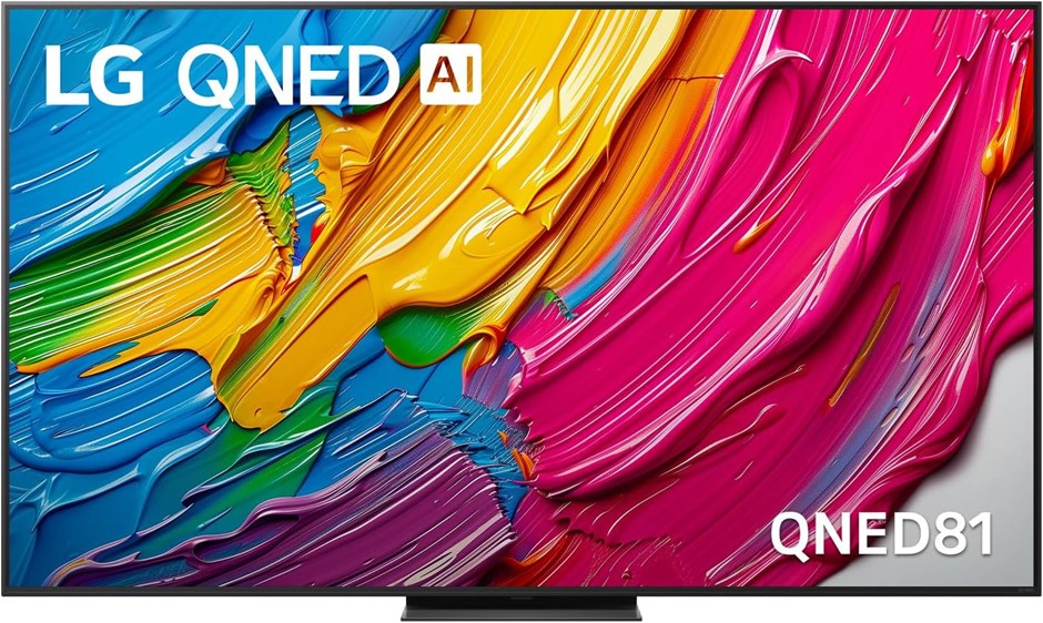 LG 75" QNED81A AI LED UHD 4K SMART TV 2025. NB: Minor use.