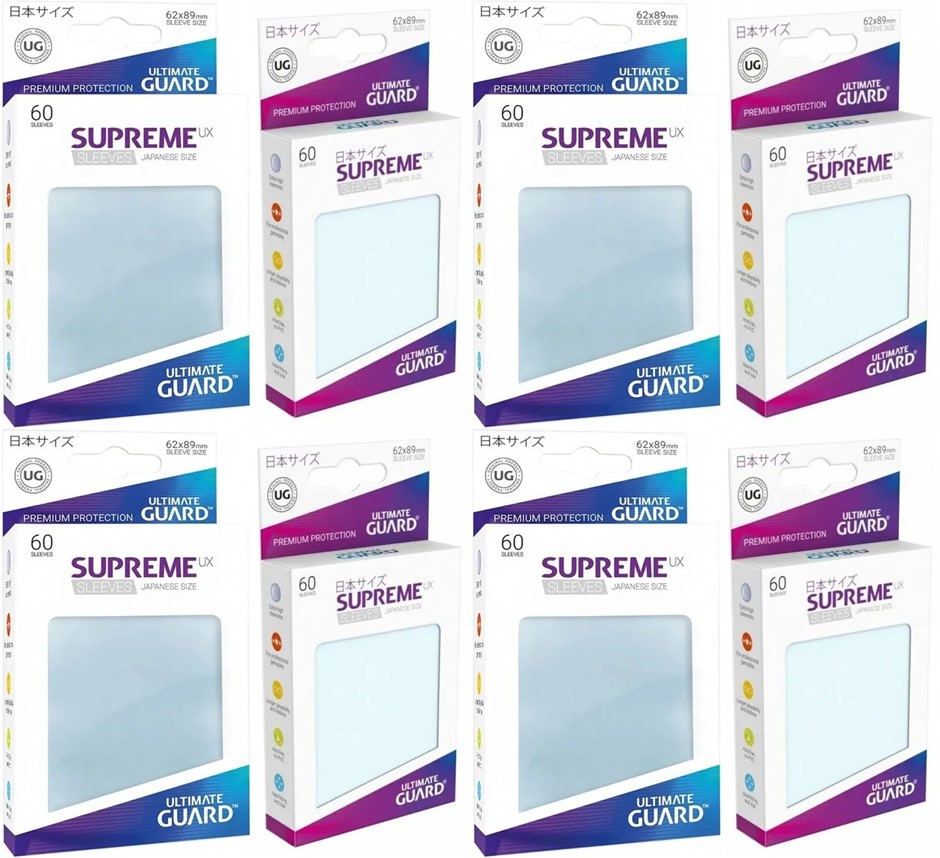 8 x 60 Pack ULTIMATE GUARD Supreme UX Japanese 62x89mm Sleeve Cards, Froste