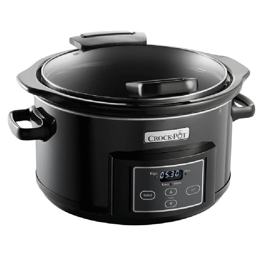 CROCKPOT Lift & Serve Digital Auto, Hinged Lid Slow Cooker, 4.7L, Model CHP