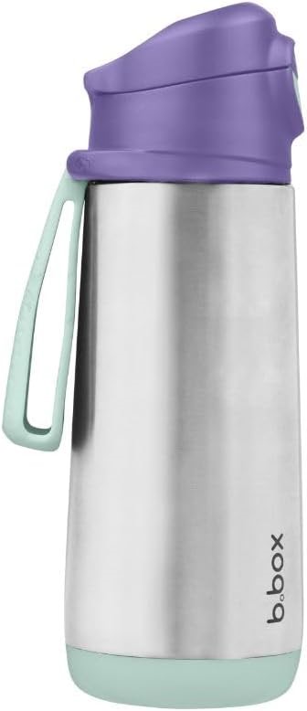 B.BOX Insulated Spout Bottle, Lilac Pop, 500 ml Capacity