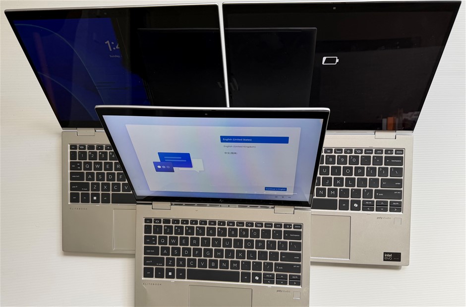 HP Elite x 260 830 G11 2-in-1 Windows Laptops - For Parts (Lot of 3)