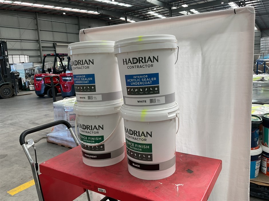 15L Assorted Hadrian Contractor Paint x 4