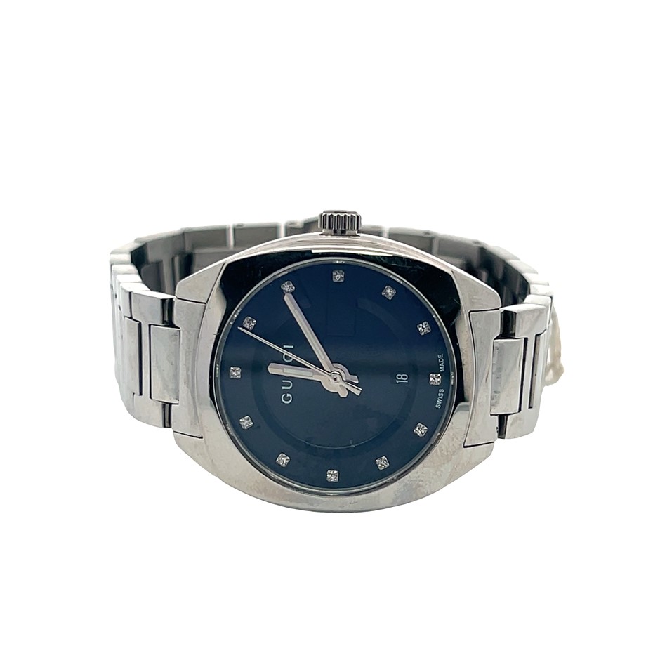 Gucci Diamond Dial Stainless Steel Watch